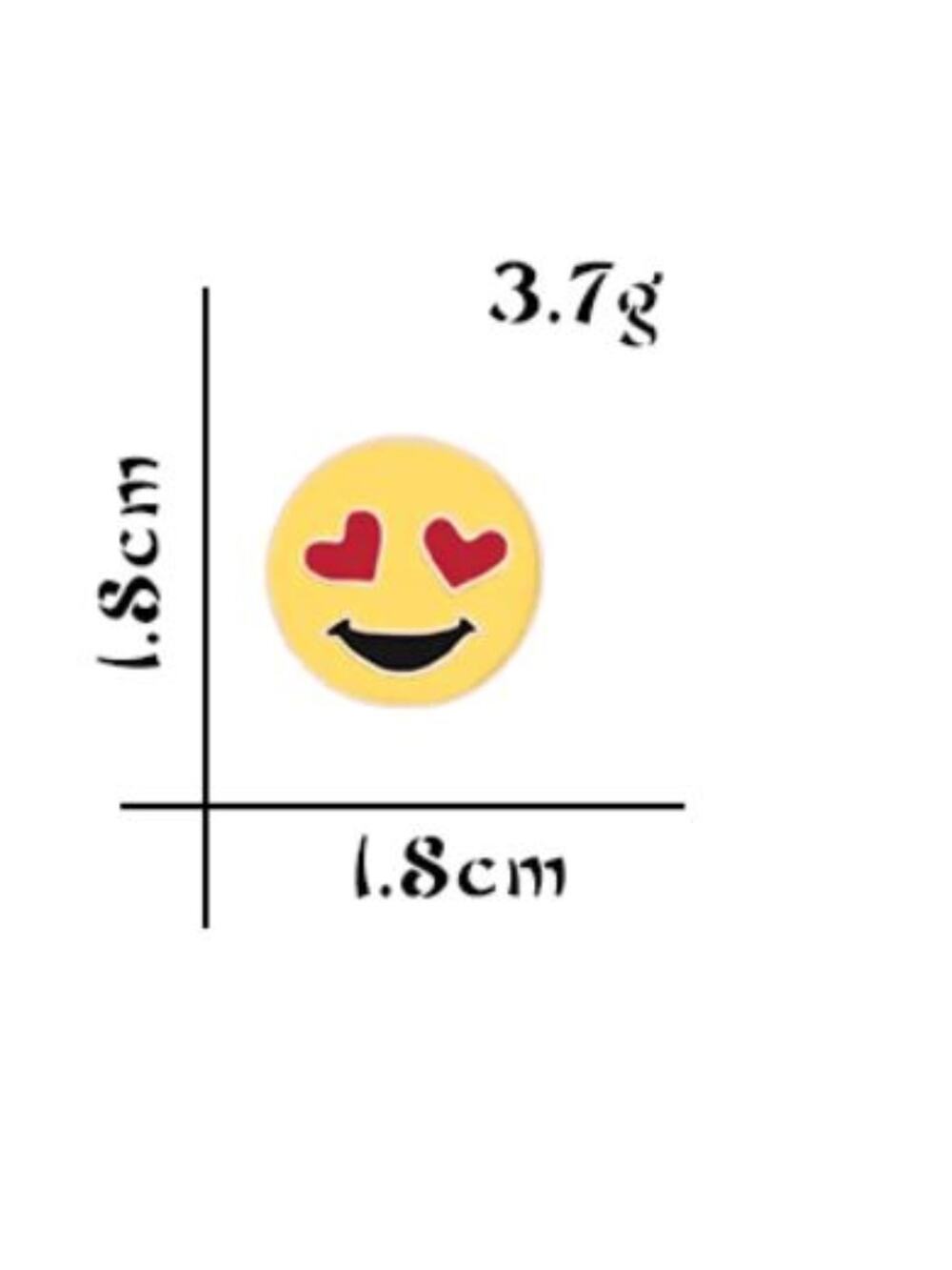 Heart Eyes Smiley Face Emoji Pin Brooch